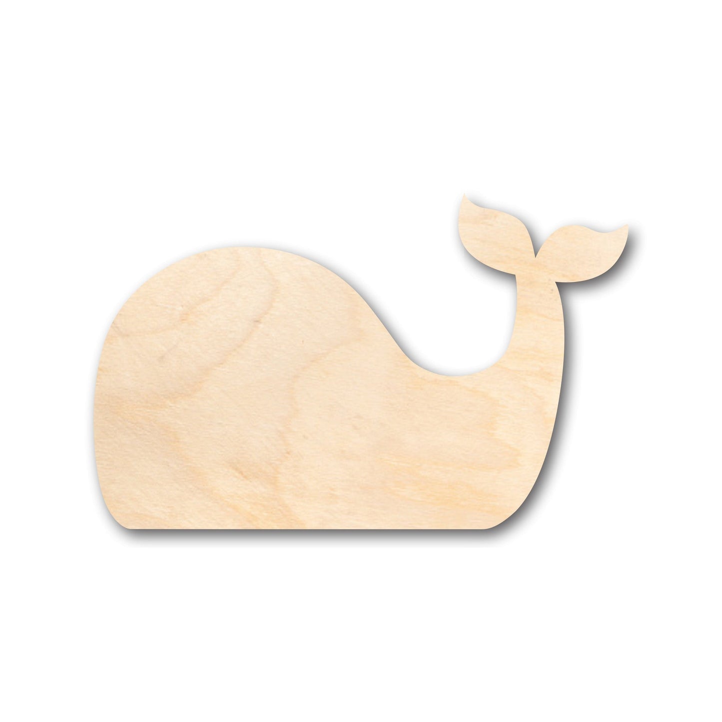 Unfinished Wood Simple Whale Shape - Craft - up to 46" DIY