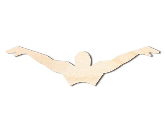 Unfinished Wood Swimming Shape - Craft - up to 46" DIY
