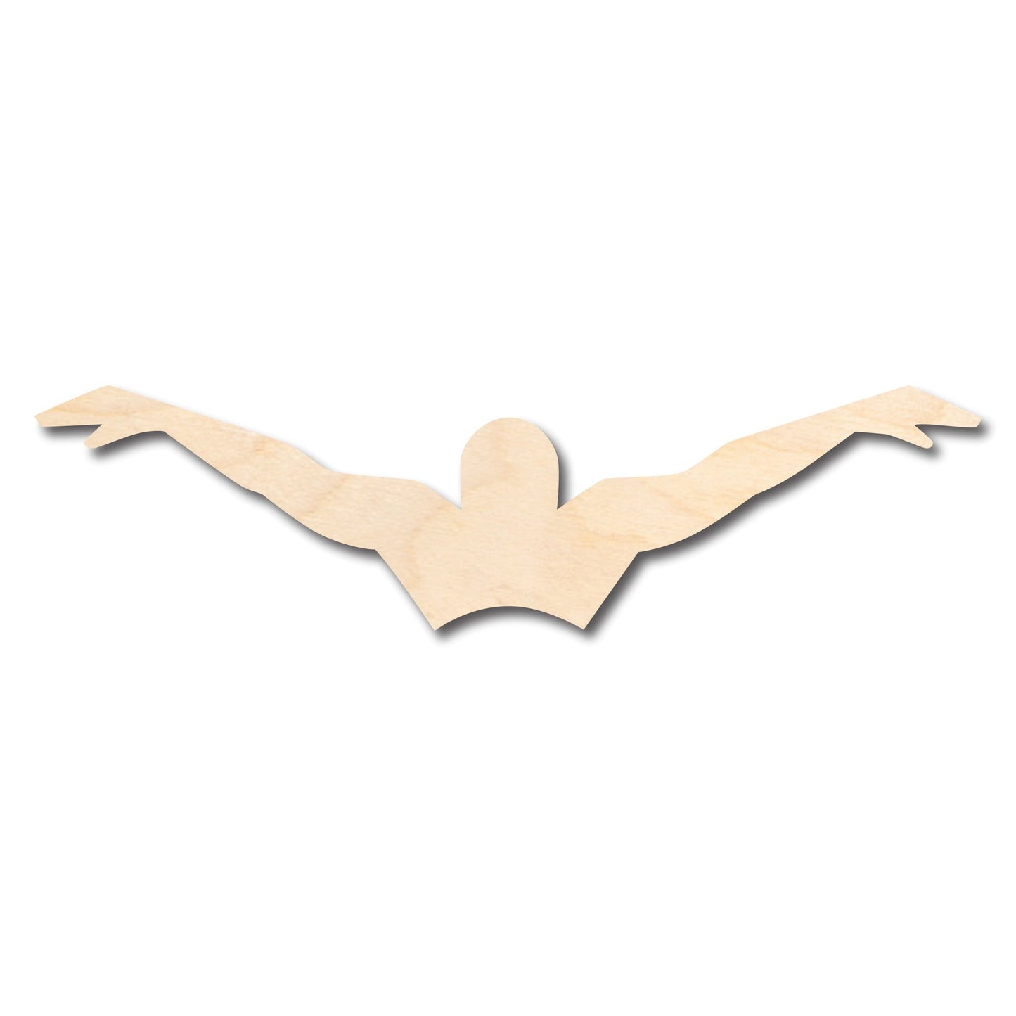 Unfinished Wood Swimming Butterfly Shape - Craft - up to 46" DIY