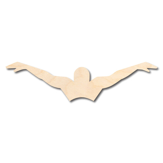 Unfinished Wood Swimming Butterfly Shape - Craft - up to 46" DIY