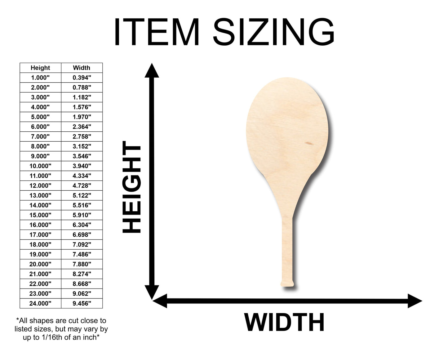 Unfinished Wood Tennis Racket Shape - Craft - up to 46" DIY