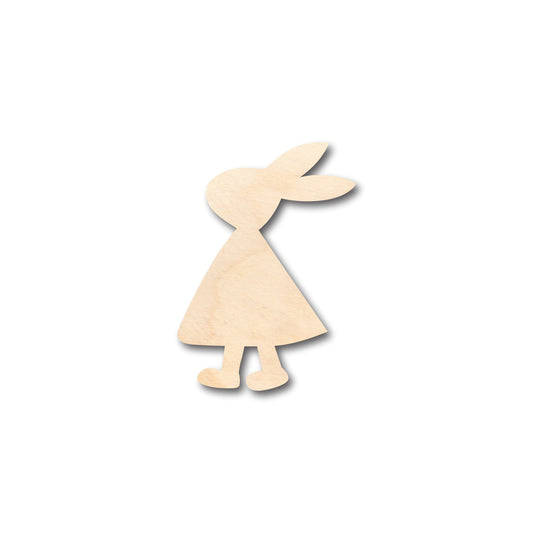 Unfinished Wood Walking Female Rabbit Shape - Craft - up to 46" DIY