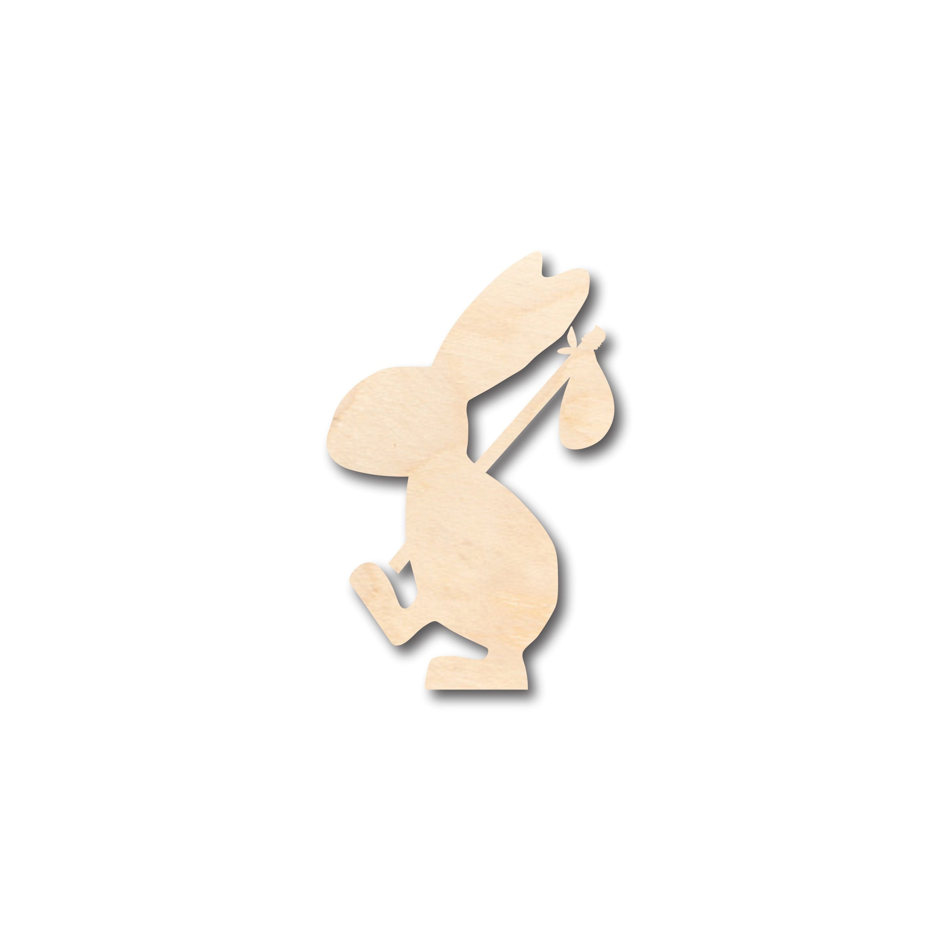 Unfinished Wood Walking Rabbit Shape - Craft - up to 46