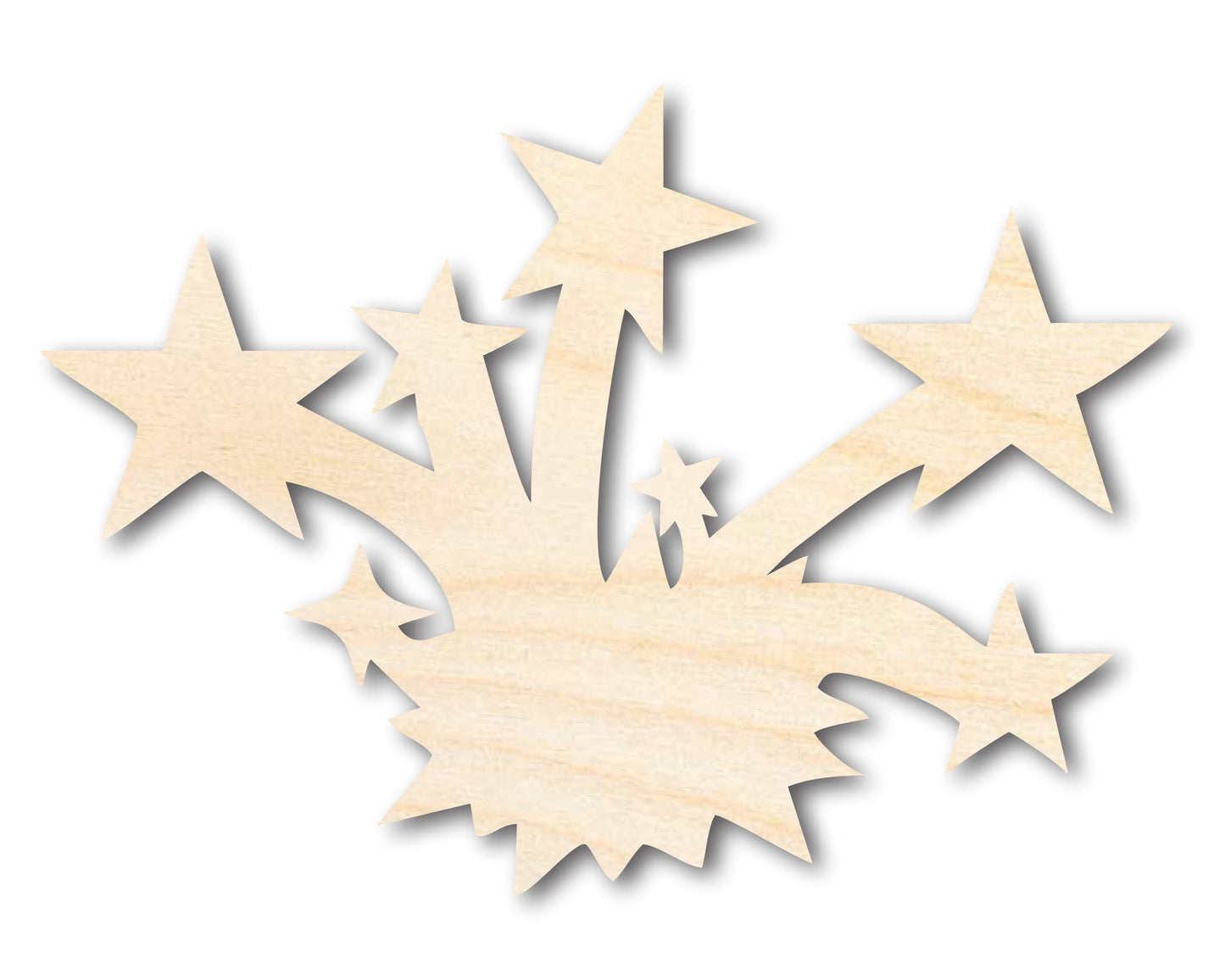 Unfinished Wood Fireworks Shape - Craft - up to 46"