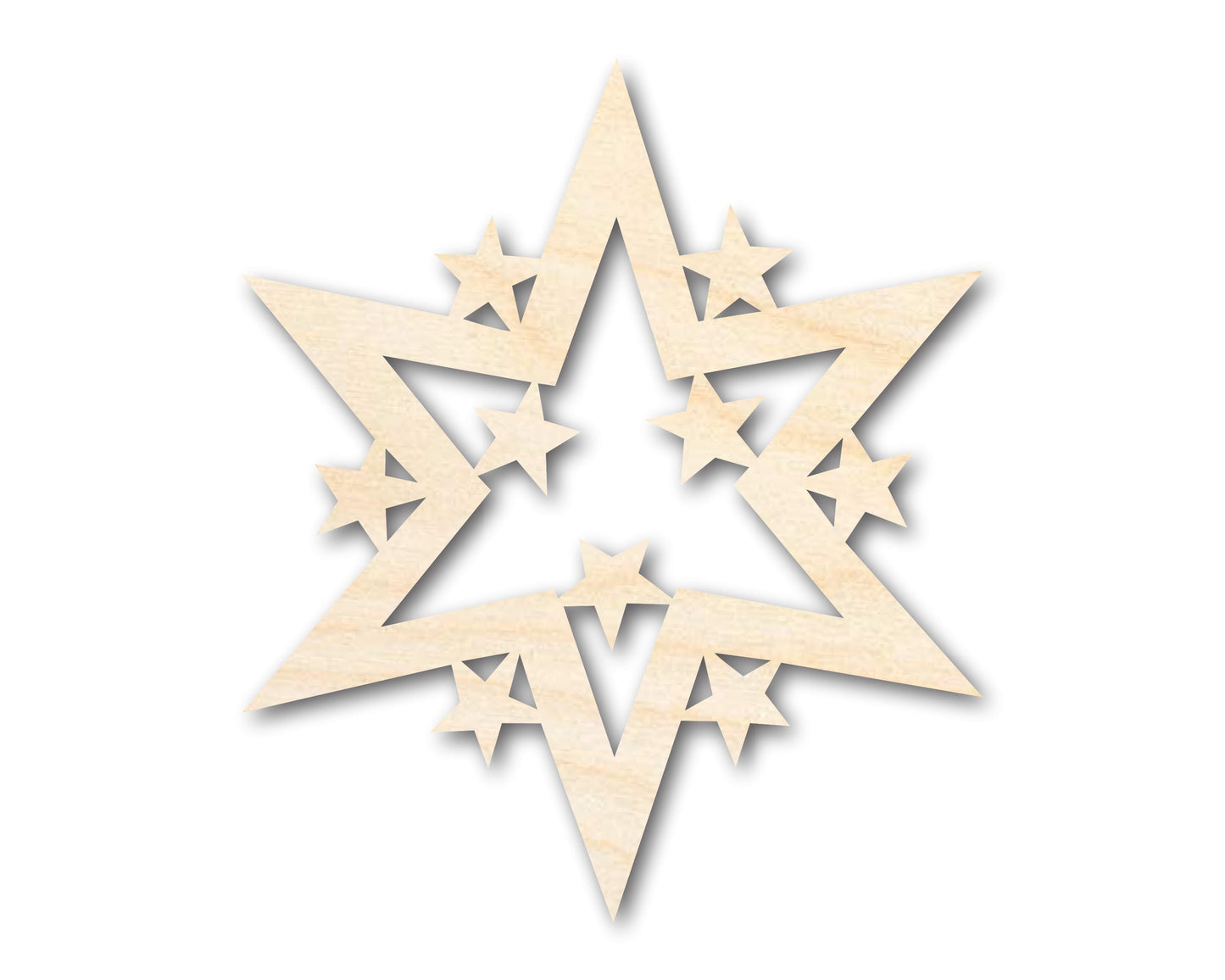 Unfinished Wood Starburst Shape | Craft Cutout | up to 46" DIY