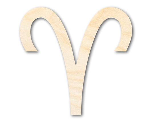 Unfinished Wood Aries Sign Shape - Zodiac Craft - up to 46"