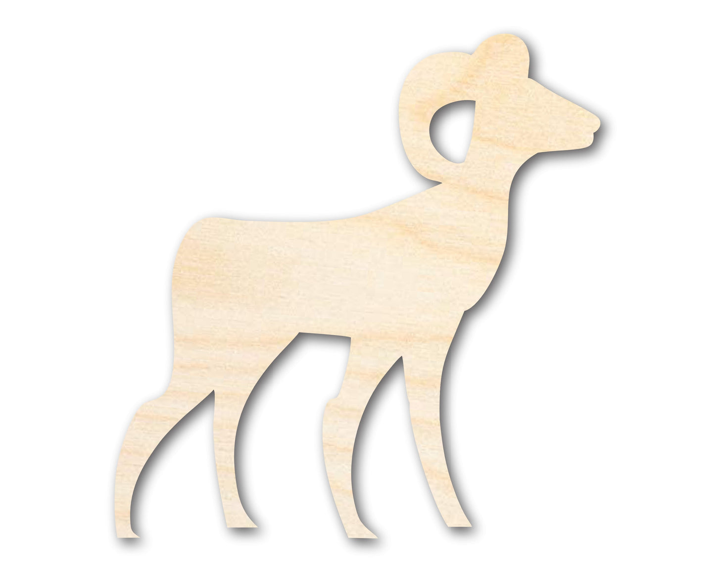 Unfinished Wood Aries Ram Shape - Zodiac Craft - up to 46"