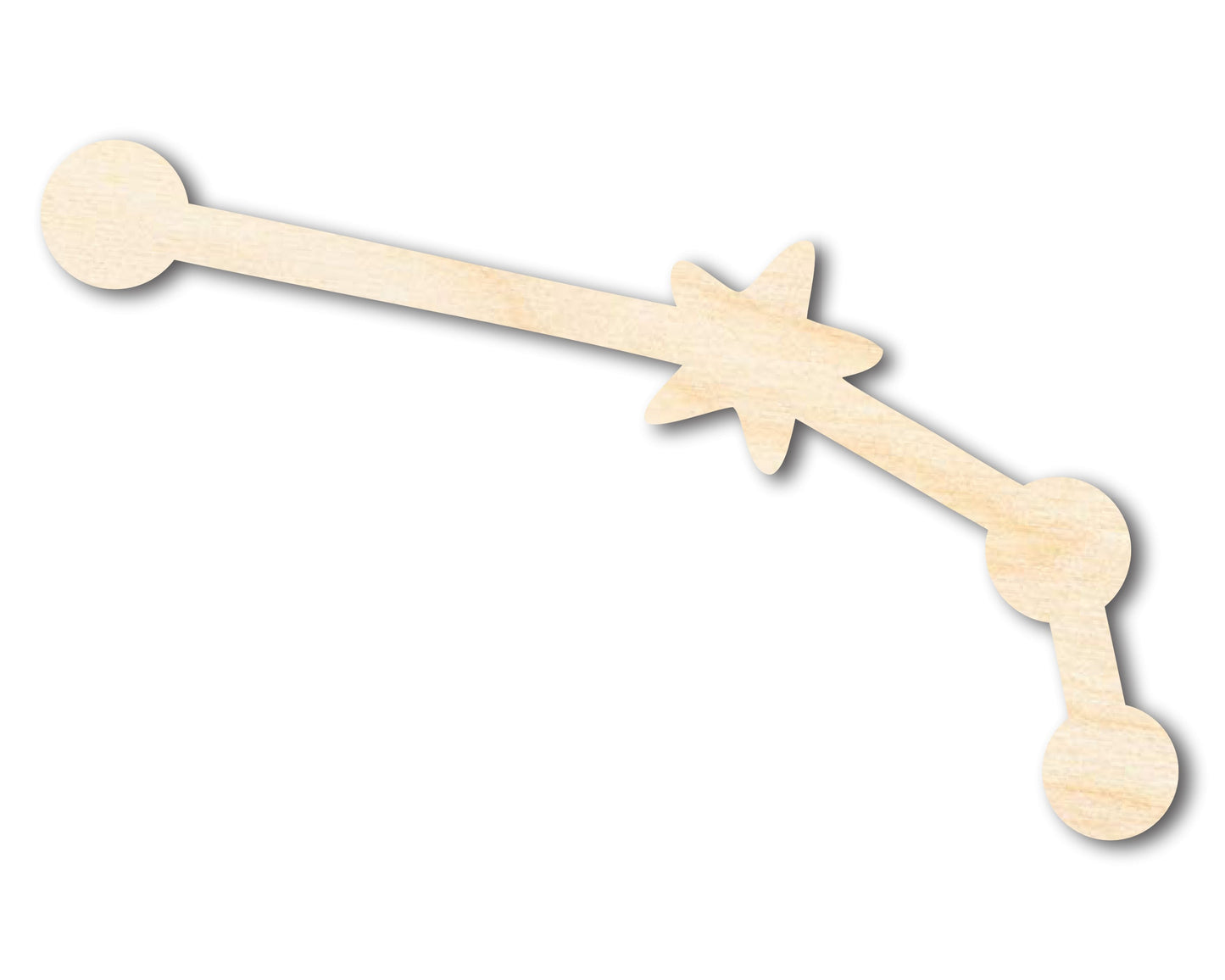 Unfinished Wood Aries Constellation Shape - Zodiac Craft - up to 46"