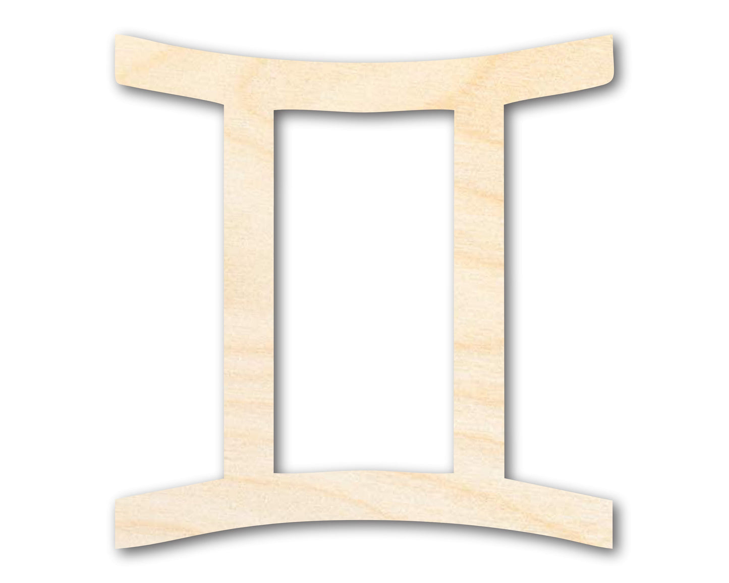 Unfinished Wood Gemini Sign Shape - Zodiac Craft - up to 46"