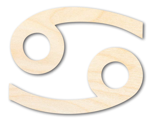Unfinished Wood Cancer Sign Shape - Zodiac Craft - up to 46"