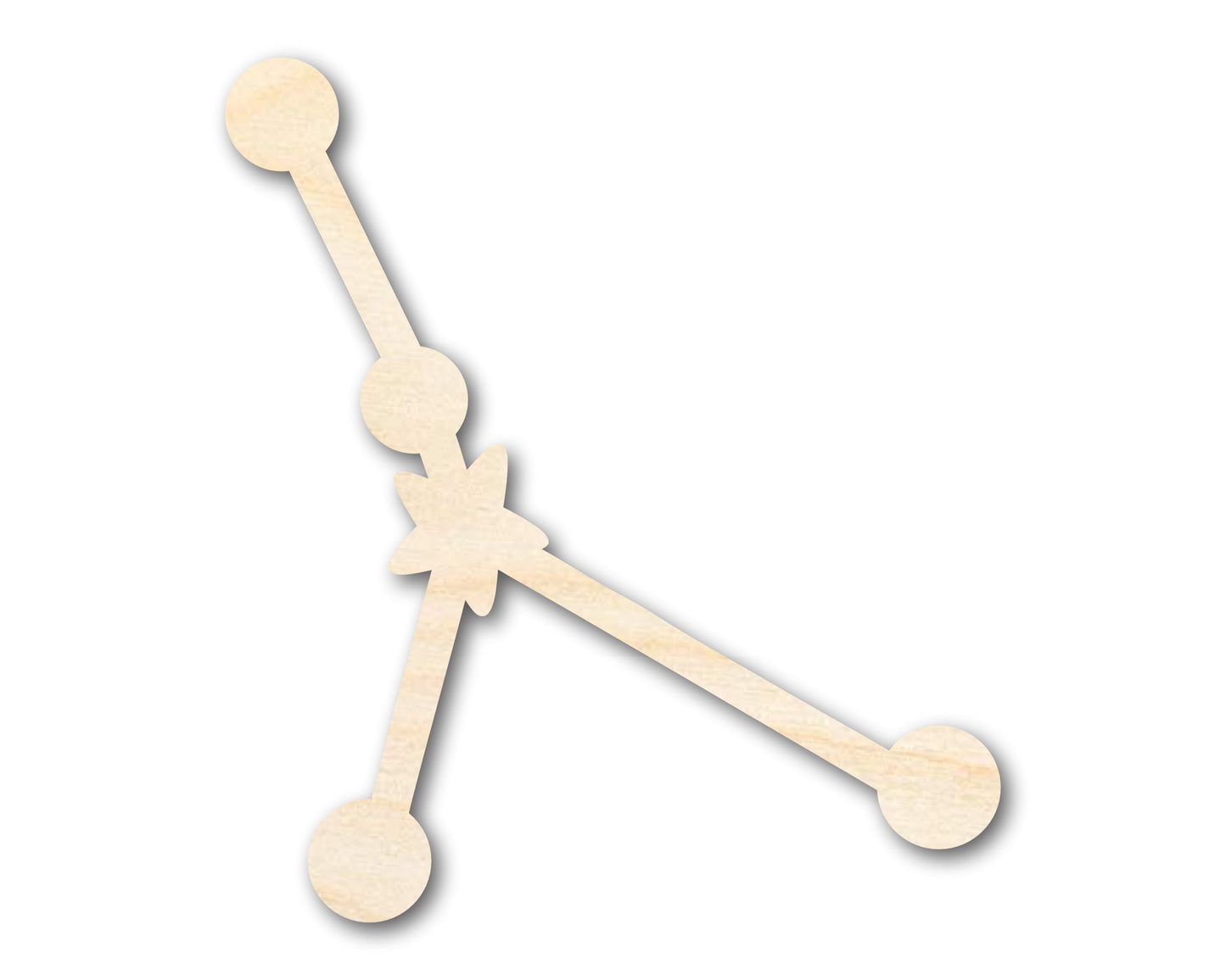 Unfinished Wood Cancer Constellation Shape - Zodiac Craft - up to 46"