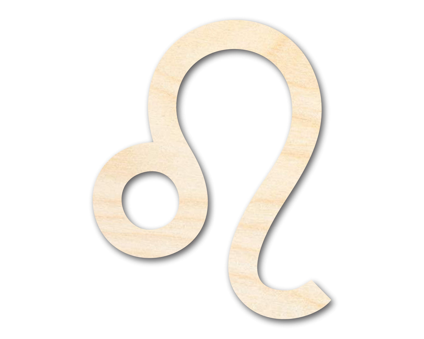 Unfinished Wood Leo Sign Shape - Zodiac Craft - up to 46"