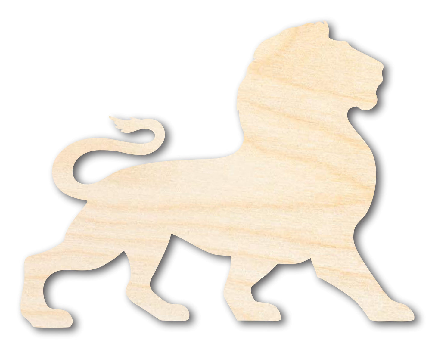 Unfinished Wood Leo Lion Shape - Zodiac Craft - up to 46"