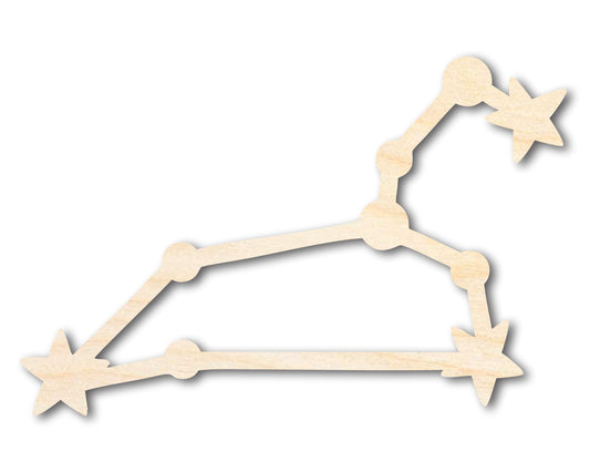 Unfinished Wood Leo Constellation Shape - Zodiac Craft - up to 46"