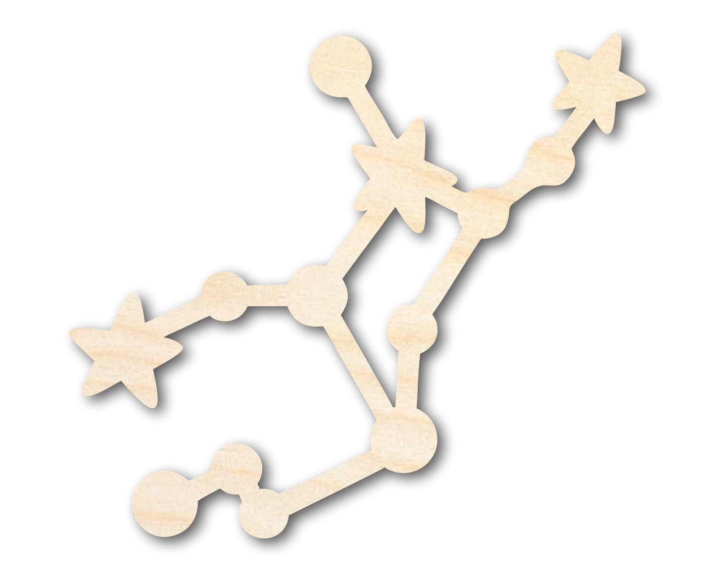 Unfinished Wood Virgo Constellation Shape - Zodiac Craft - up to 46"