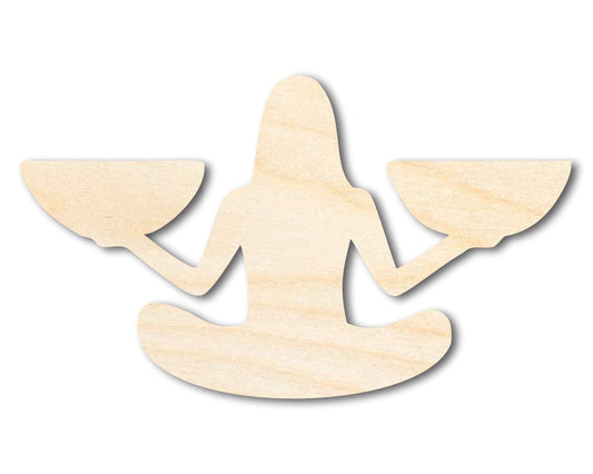 Unfinished Wood Libra Scales Shape - Zodiac Craft - up to 46"