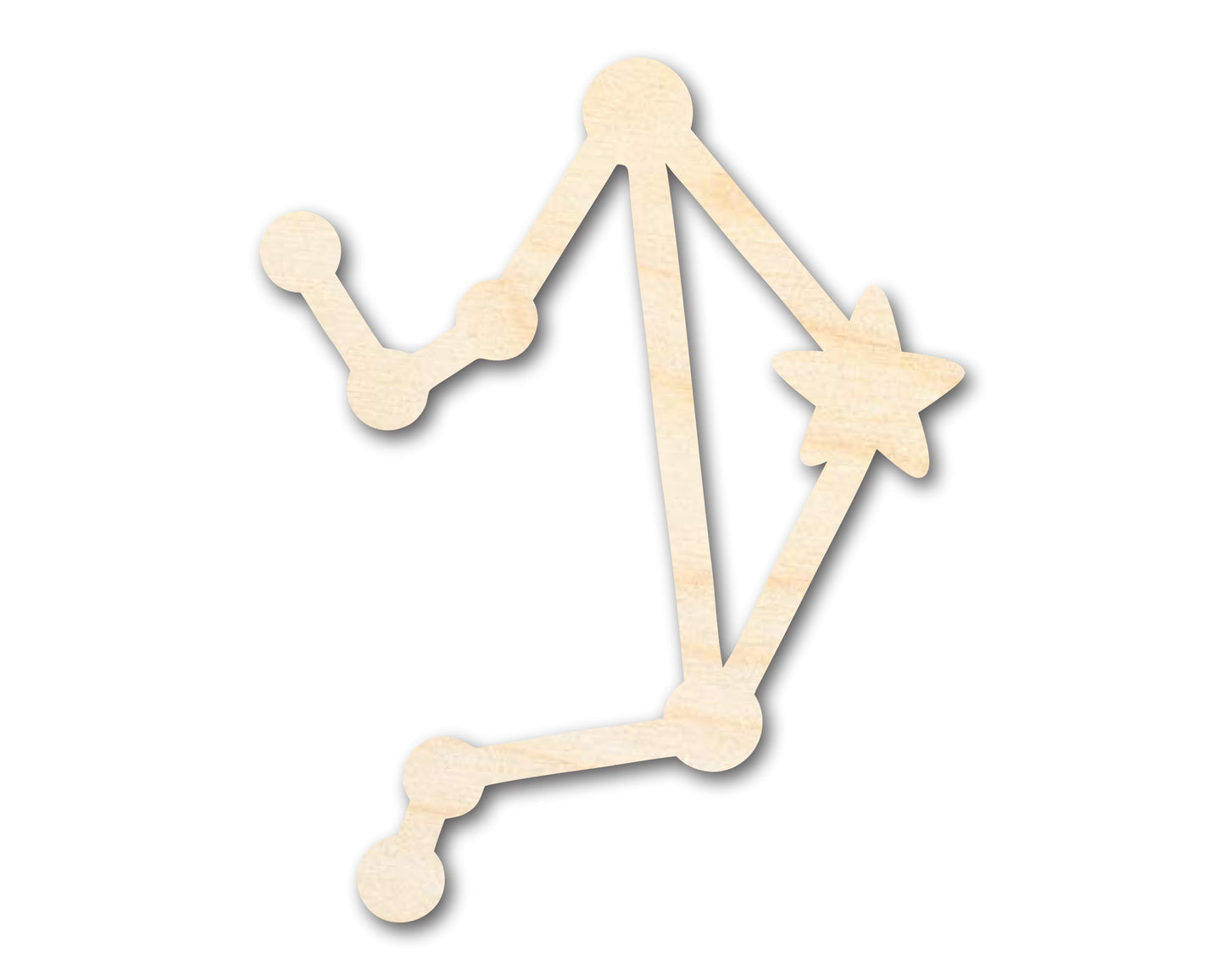 Unfinished Wood Libra Constellation Shape - Zodiac Craft - up to 46"