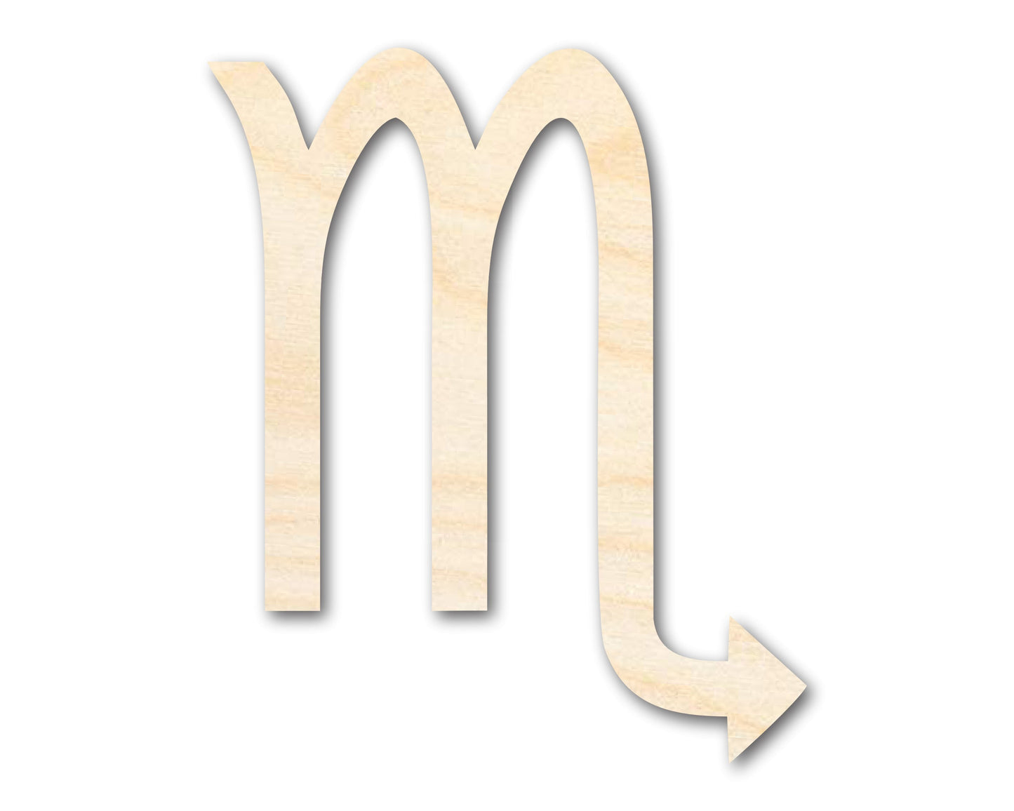 Unfinished Wood Scorpio Sign Shape - Zodiac Craft - up to 46"
