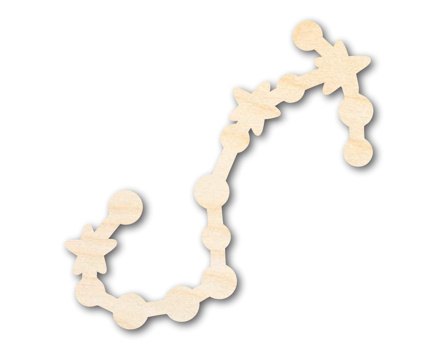 Unfinished Wood Scorpio Constellation Shape - Zodiac Craft - up to 46"