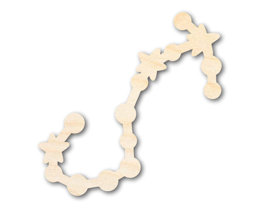 Unfinished Wood Scorpio Constellation Shape - Zodiac Craft - up to 46"