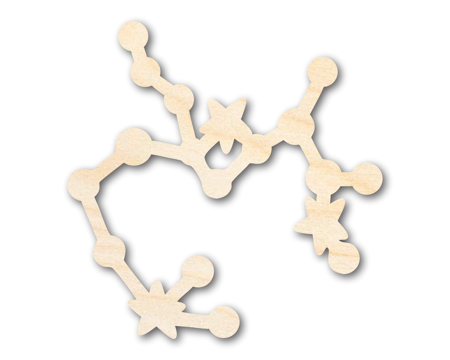 Unfinished Wood Sagittarius Constellation Shape - Zodiac Craft - up to 46"