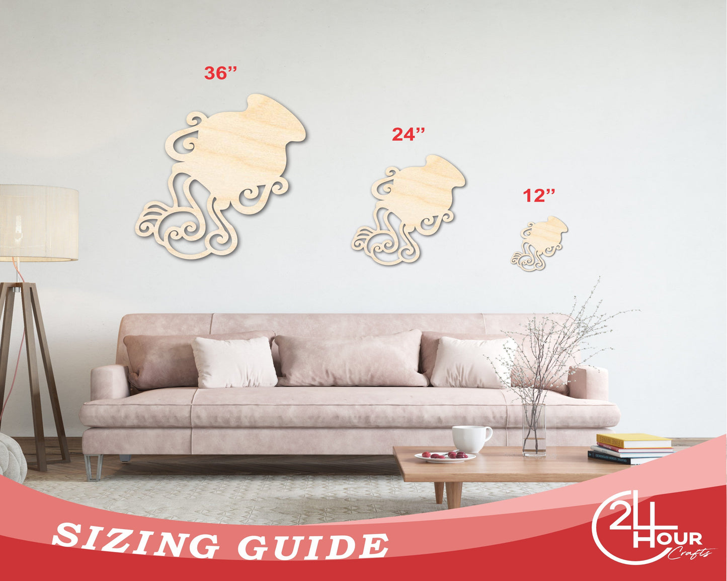 Unfinished Wood Aquarius Water Pitcher Shape - Zodiac Craft - up to 46"