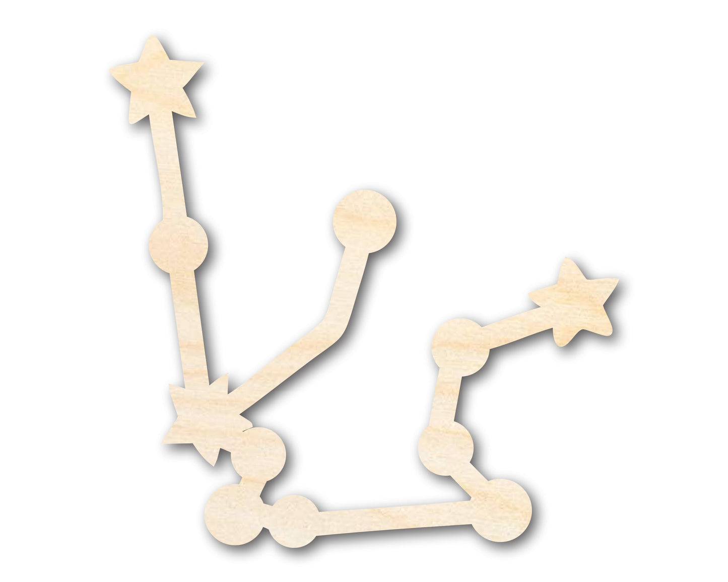 Unfinished Wood Aquarius Constellation Shape - Zodiac Craft - up to 46"