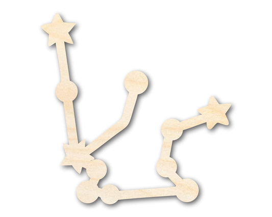 Unfinished Wood Aquarius Constellation Shape - Zodiac Craft - up to 46"