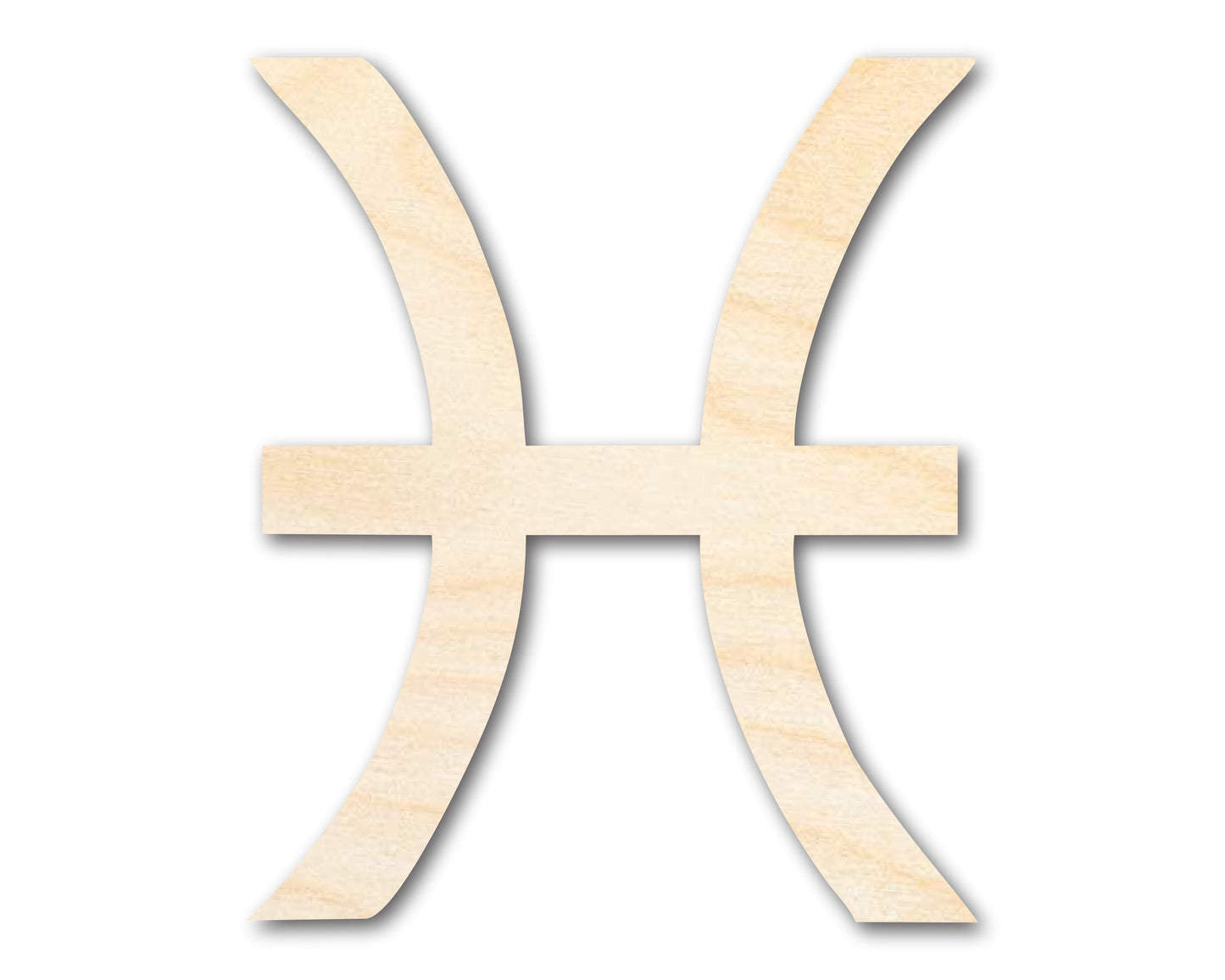 Unfinished Wood Pisces Sign Shape - Zodiac Craft - up to 46"