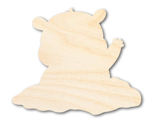 Unfinished Wood Groundhog Day Shape - Craft - up to 46" DIY