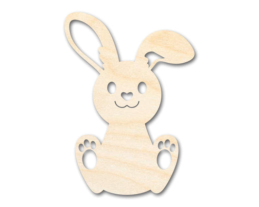 Unfinished Wood Cute Bunny Shape - Easter Spring Kids Craft - up to 46" DIY