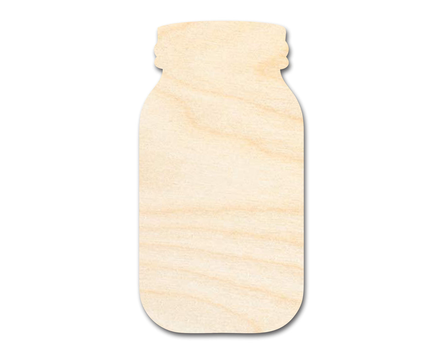Unfinished Wood Mason Jar Shape - Rustic Country Craft - up to 46" DIY