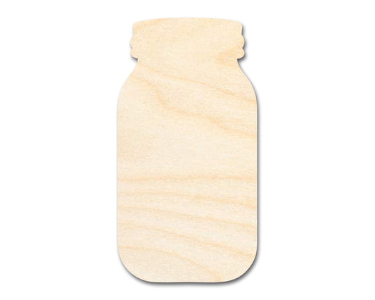 Unfinished Wood Mason Jar Shape - Rustic Country Craft - up to 46" DIY