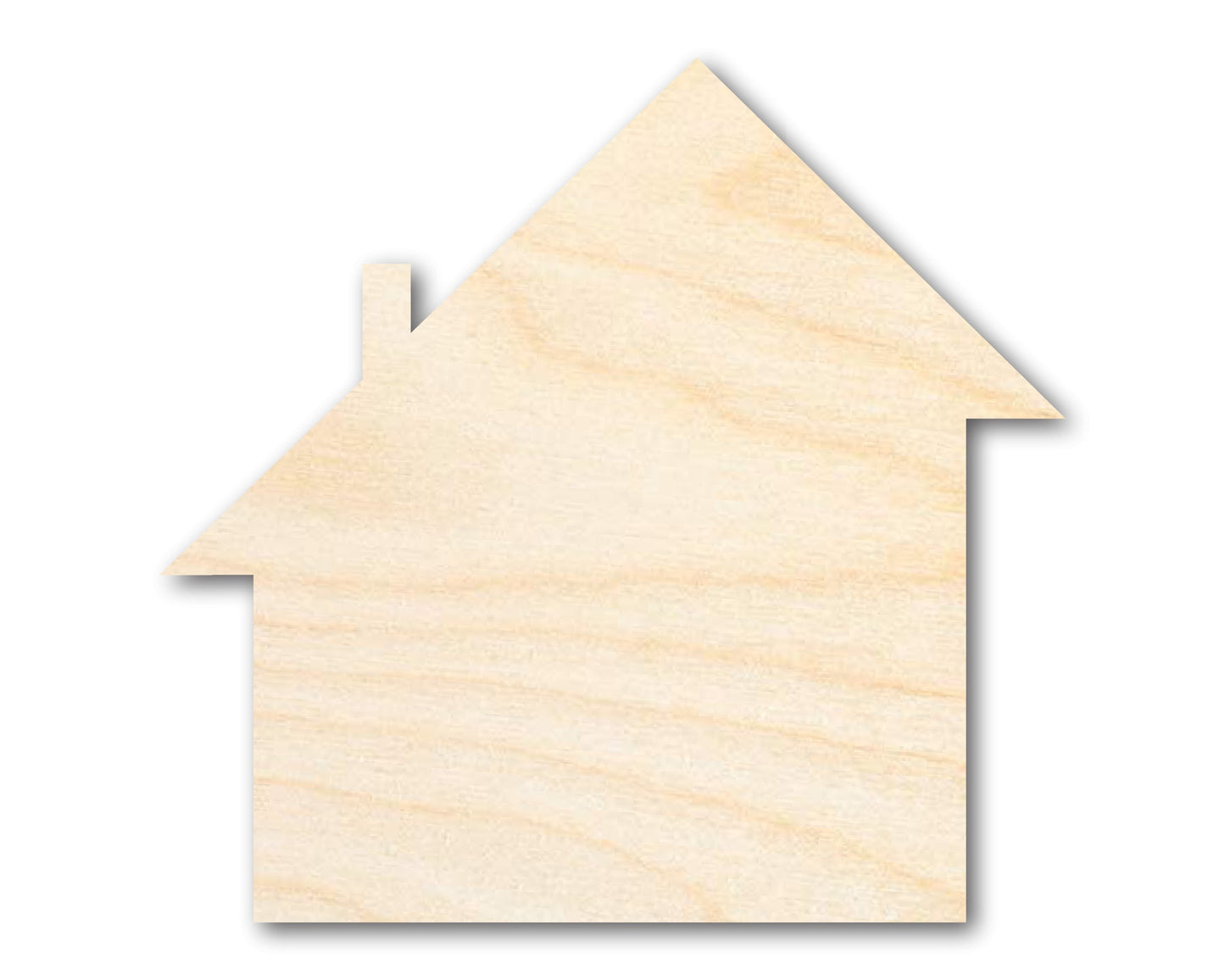 Unfinished Wood Salt Box House Shape - Rustic Country Craft - up to 46" DIY