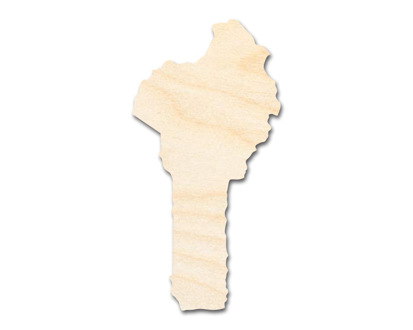 Unfinished Wood Benin Country Shape - West Africa Craft - up to 46" DIY