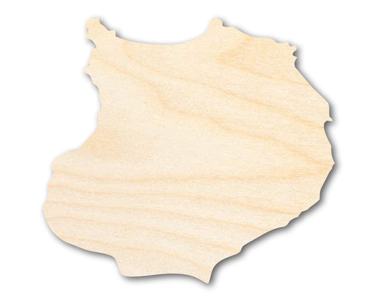 Unfinished Wood Boa Vista Island Shape - Cabo Verde Craft - up to 46" DIY