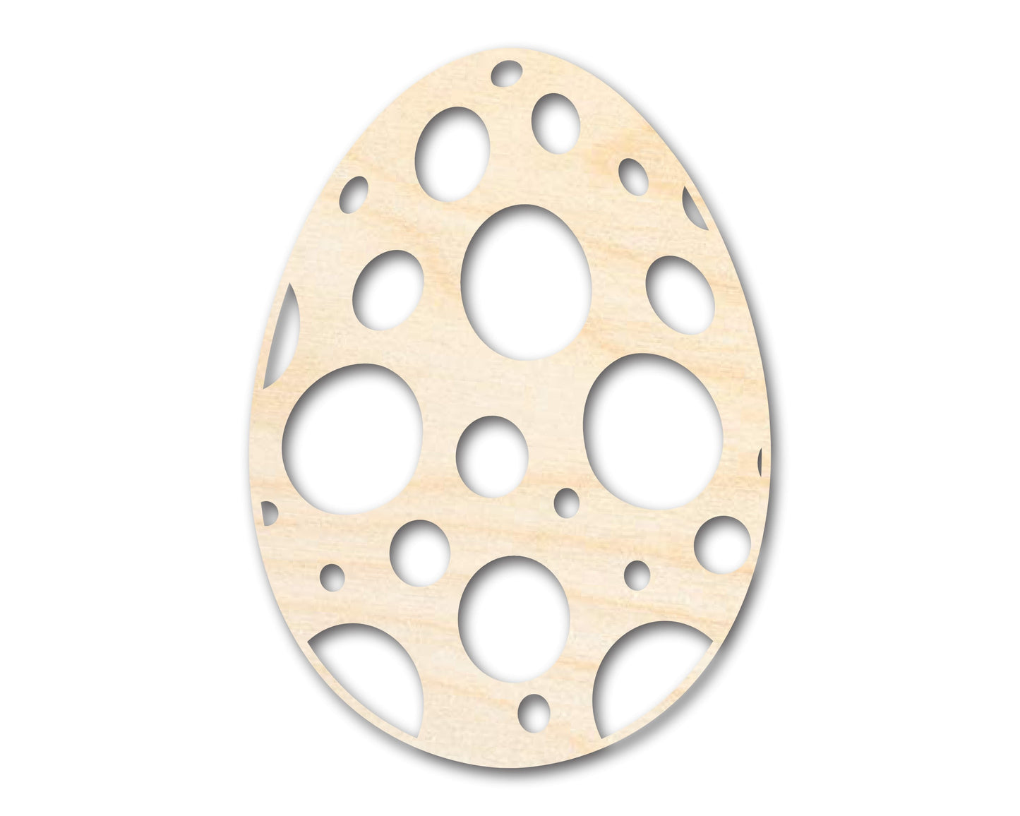 Unfinished Wood Spotted Egg Shape - Easter Craft - up to 46" DIY