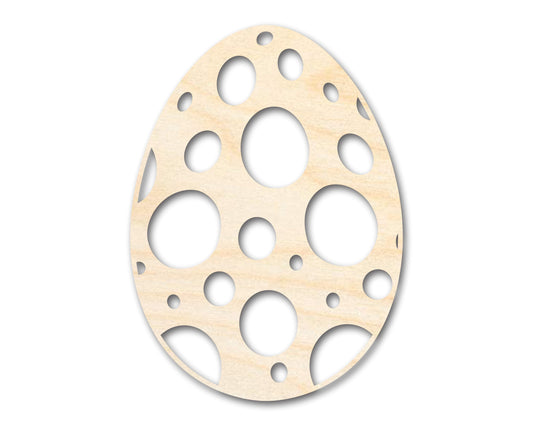 Unfinished Wood Spotted Egg Shape - Easter Craft - up to 46" DIY