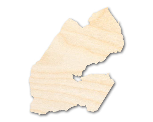 Unfinished Wood Djibouti Country Shape - East African Craft - up to 46" DIY