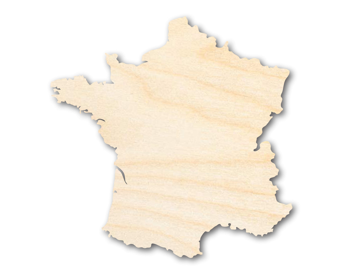 Unfinished Wood France Country Shape - European Craft - up to 46" DIY