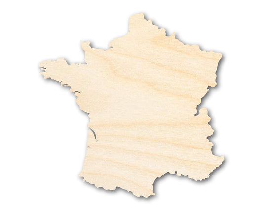 Unfinished Wood France Country Shape - European Craft - up to 46" DIY