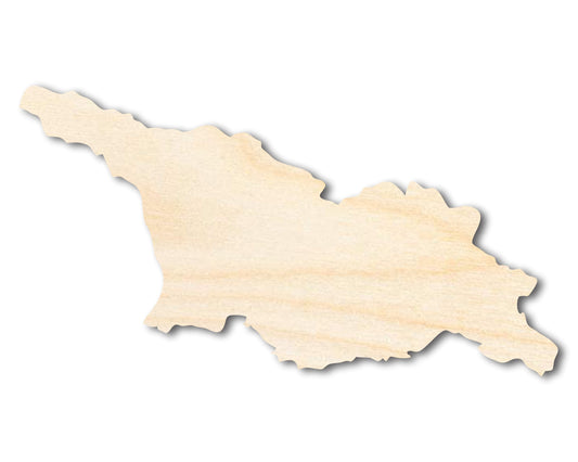 Unfinished Wood Georgia Country Shape - Euroasian Craft - up to 46" DIY
