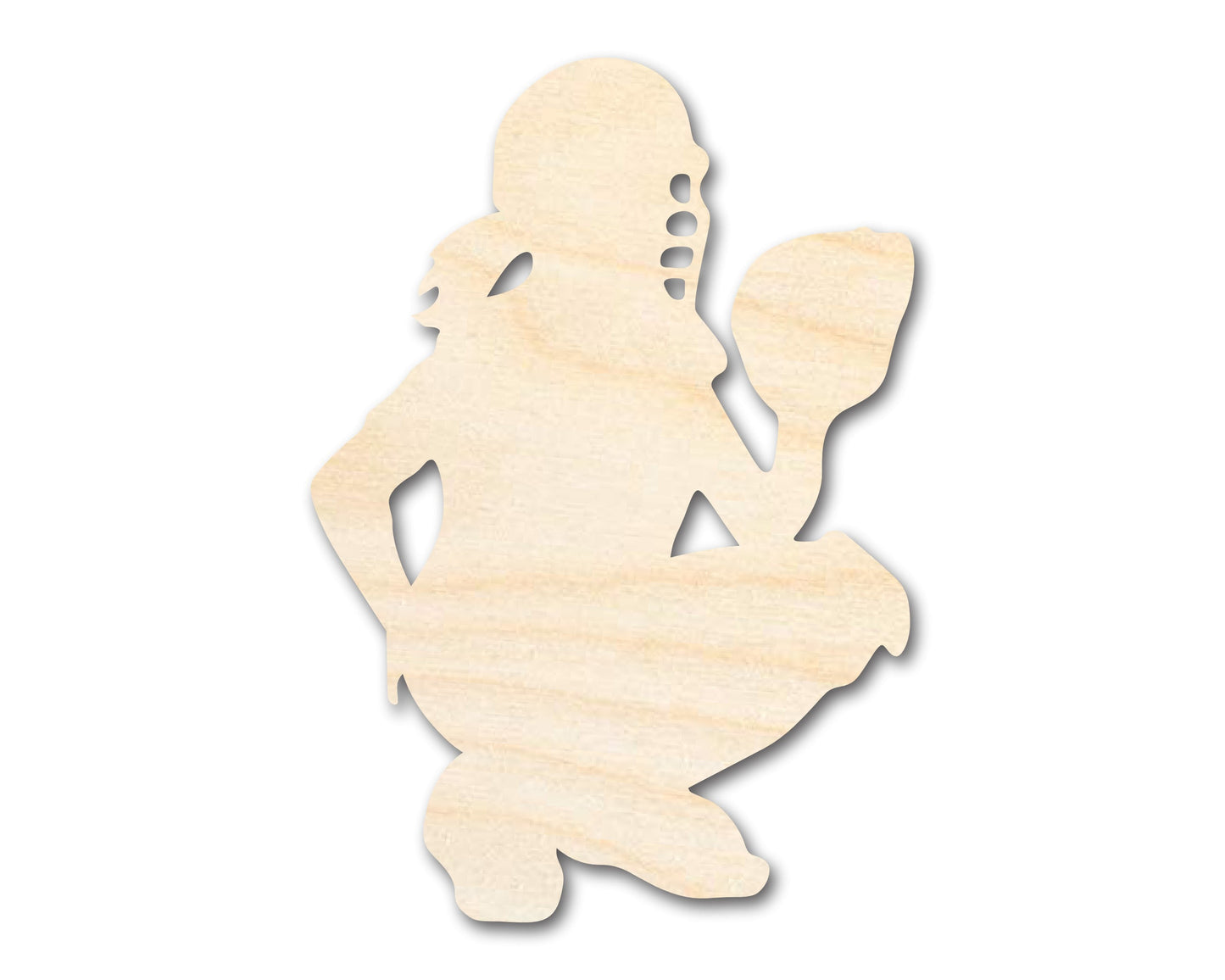 Unfinished Wood Softball Catcher Silhouette | DIY Softball Craft Cutout | up to 46" DIY