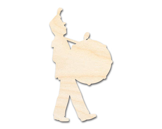Unfinished Wood Marching Band Drumline Silhouette | DIY Band Craft Cutout | up to 46" DIY