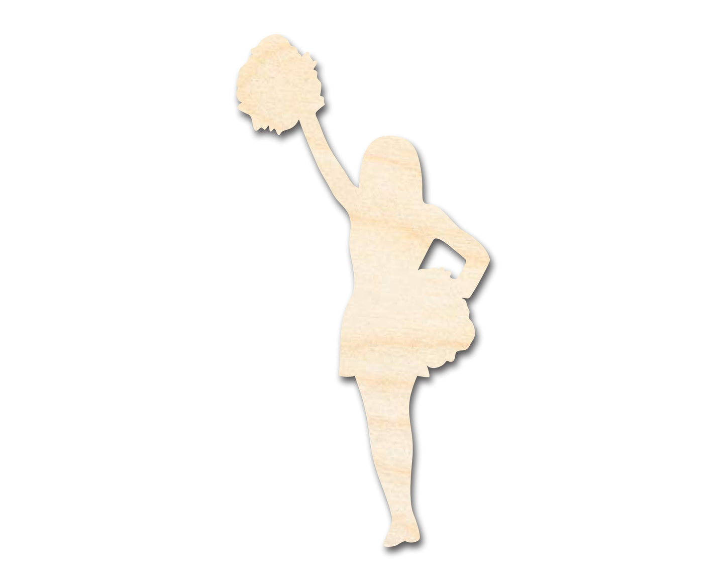 Unfinished Wood Cheerleader Silhouette | DIY Cheer Craft Cutout | up to 46" DIY