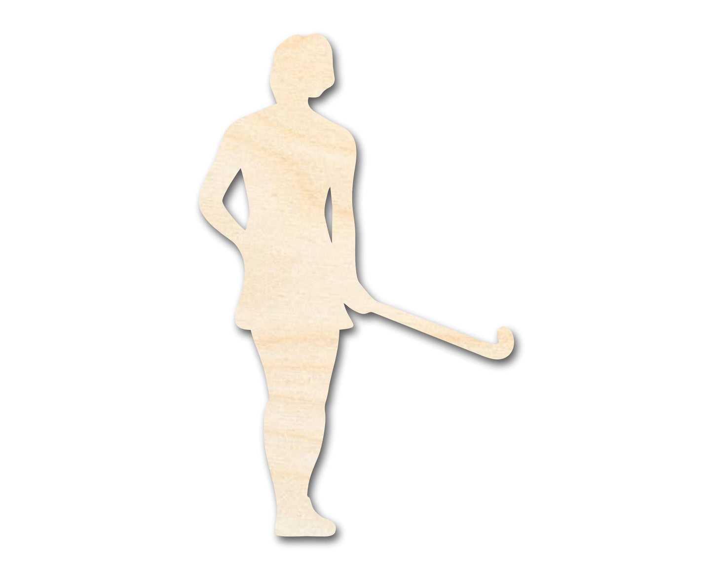 Unfinished Wood Field Hockey Player Silhouette | DIY Sports Craft Cutout | up to 46" DIY