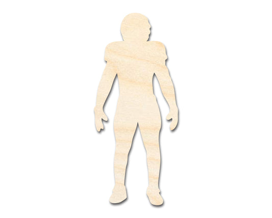Unfinished Wood Football Player Silhouette | DIY Sports Craft Cutout | up to 46" DIY