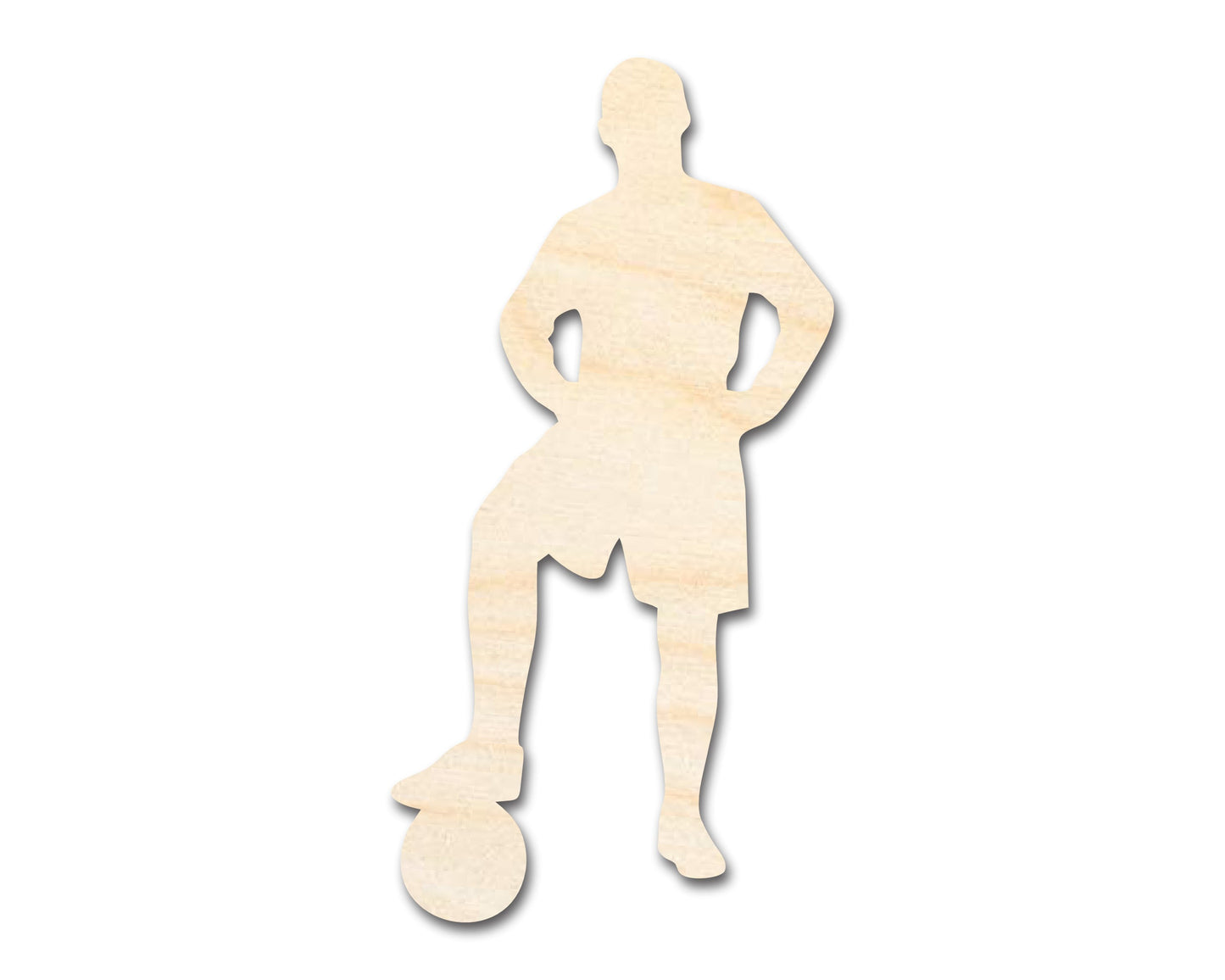 Unfinished Wood Soccer Player Silhouette | DIY Sports Craft Cutout | up to 46" DIY