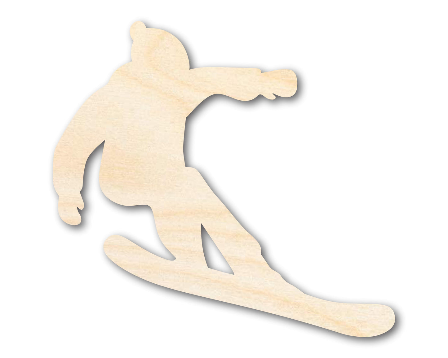 Unfinished Wood Snowboarder Silhouette | DIY Winter Sports Craft Cutout | up to 46" DIY