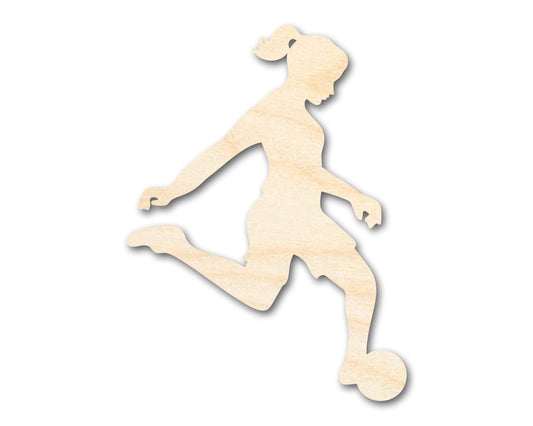 Unfinished Wood Soccer Player Silhouette | DIY Sports Craft Cutout | up to 46" DIY